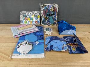 lot 263 image: Disney Stitch Birthday Party Supplies Balloons, Banners, Tablecloth, Decor - Brand New