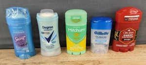 lot 270 image: Secret, Degree, Mitchum, Gillette and Old Spice Deodorants - Brand New