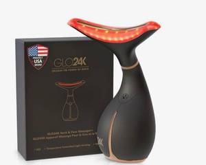 lot 65F image: GLO24K Neck and Face Massager - Brand New