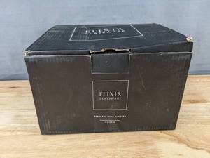 lot 358 image: Elixir Glassware Stemless Wine Glasses Set of 4 - Brand New