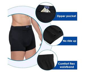 lot 365 image: 2 Mens Boxer Briefs with Secret Pocket Size XL - Brand New