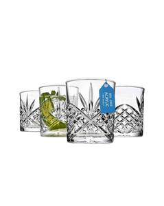 lot 52F image: Godinger Acrylic Old Fashioned Whiskey Glasses Set of 4 - Brand New