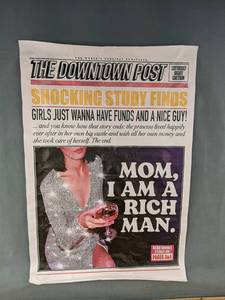 lot 396 image: Canvas Print The Downtown Post, Mom, I Am a Rich Man 15.5 x 23.25 - Brand New