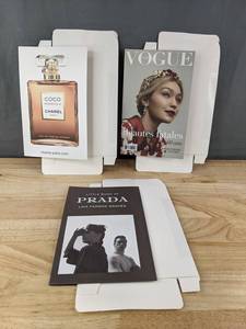lot 55F image: Set of 3 Decorative Fashion-Themed Home Decor Book Covers - New