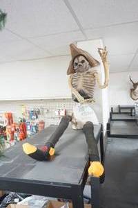 lot 72 image: Pirate Skeleton (Rubber Display Skeleton and Attire)