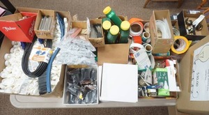 lot 79 image: Extension Cord, Bug Be Gone, Light Bulbs, Tape and more