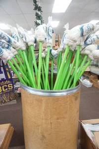 lot 102 image: Cotton Mops & Cardboard Barrel