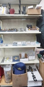 lot 137 image: Jewelry Making Items, Decor, Hats, Clippers, Amazing Grace Decor Crosses, Jack Rabbits Magnets and License Plates