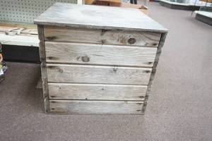 lot 157 image: VintageAntique Wooden Box 18x 17.5x 16