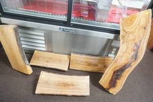 lot 163 image: Coated Wood Slabs (5 pieces)