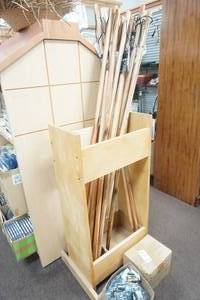 lot 168 image: 55 Hiking Sticks, Metal Reinforced Tip Covers & Display Stand