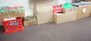 lot 180 image: Variety of Gift Bags (boxes and totes included)
