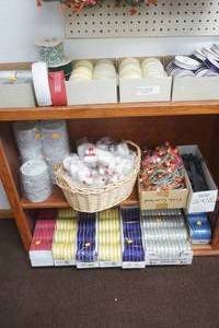 lot 189 image: Ribbon, Stuffed Bears, Spools of Decorative Chain