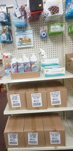 lot 191 image: disinfectant spray, hooks, masks, drug tests, other cleaner