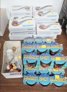 lot 252 image: Tobacco Pipes, Shot Glasses, Bottle Openers