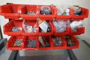 lot 328 image: Fastener hardware and organizing rack