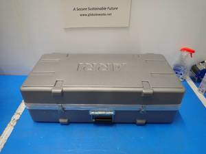 lot 12 image: Arri Hard Travel Case  10 x 15 x 33  unit&nbspworks, door doesnt stay closed, missing a foot