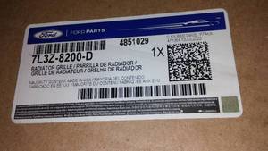 lot 7 image: Ford 7L3Z-8200-D Grille - Radiator 2007-2008 Ford F-150