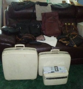 lot 226 image: Vintage Samsonite and Purses.