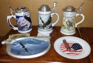 lot 337 image: Bradbury Plate, Numbered Tankards and Harley Davidson Tankard.