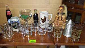 lot 340 image: Vintage Jim Bean Decanter, Black Velvet, Coca Cola and More.