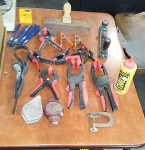 lot 225 image: Clamps. Constructions Pencils, Rasp and More.