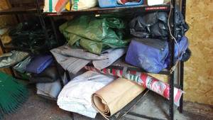 lot 273 image: Tarps and Cloth Paint Tarps.