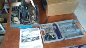lot 355 image: Vintage Corded Drill And Attachments.
