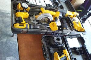 lot 377 image: Dewalt Tool Kit. All In Working Condition, Has Chargers (2) Batteries (2).