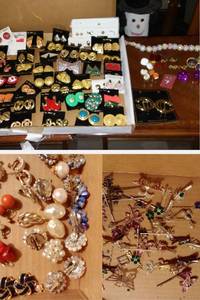lot 331 image: NEW  and Vintage Costume Jewelry, Earrings.