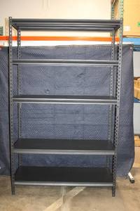 lot A-13 image: Heavy Duty Metal Storage Shelving Unit, 48in x 18in x 72in, 5 Shelves