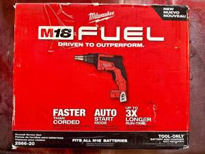 lot 1 image: Milwaukee M18 FUEL Drywall Screw Gun BRAND NEW