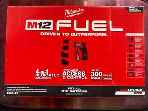 lot 3 image: Milwaukee M12 FUEL Installation DrillDriver Kit 2 Batteries  Charger BRAND NEW