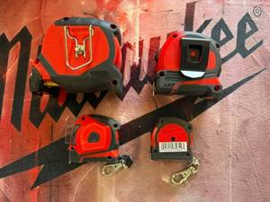 4 Pack Bundle Milwaukee Tape Measures 25 Magnetic, 16 Compact, 10 and 6 All BRAND NEW