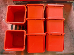 lot 14 image: Milwaukee PACKOUT Bin Set - 8 Bins total Dimensions 4x 4x 4