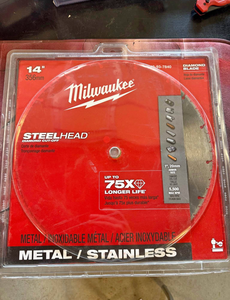 lot 17 image: Milwaukee 14 Steelhead Diamond Cut Off Blade 14 Inch BRAND NEE