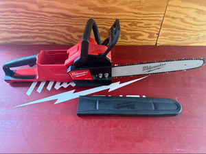 lot 12 image: Milwaukee M18 FUEL 16 in. 18V Lithium-Ion Brushless Battery Chainsaw BRAND NEW