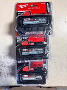 lot 29 image: Milwaukee M18 18-Volt Lithium-Ion High Output 6.0 ah Battery  BRAND NEW
