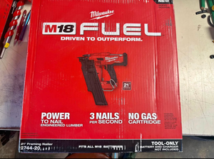 lot 2 image: Milwaukee M18 FUEL 21-Degree Lithium-Ion Brushless Cordless Framing Nailer BRAND NEW