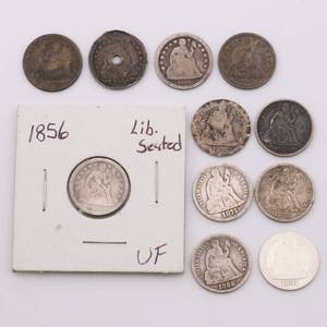 lot 37 image: US Seated Liberty Dime Lot