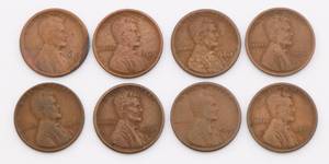 lot 33 image: US Wheat Penny Lot of 8 Better Dates