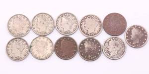 lot 32 image: US Liberty Head Nickel Lot of 11