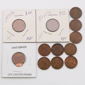 lot 52 image: US Wheat Penny Lot of 12 Key Dates