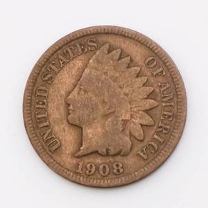 lot 22 image: 1908-S Indian Head Penny