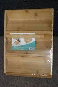 lot 131 image: Bamboo wooden spice rack display s...