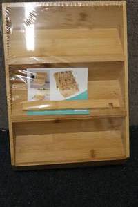 lot 132 image: Bamboo wooden spice rack display s...