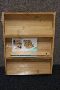 lot 133 image: Bamboo wooden spice rack display s...