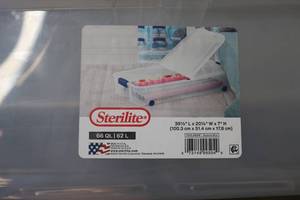 lot 143 image: Sterilite Storage Bin...
