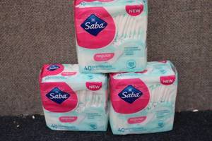 lot 187 image: 3-40 packs of Saba pantiliners...