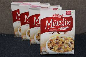 lot 280 image: 4 Boxes of Kelloggs Mueslix Cereal...